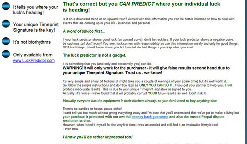 Product picture Individual Luck Predictor